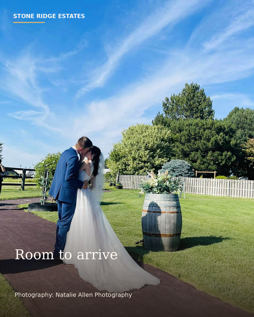 Real wedding at Stone Ridge Estates featured in A Simpler Guest Experience: Wedding Websites and RSVP Tools Included for Stone Ridge Couples