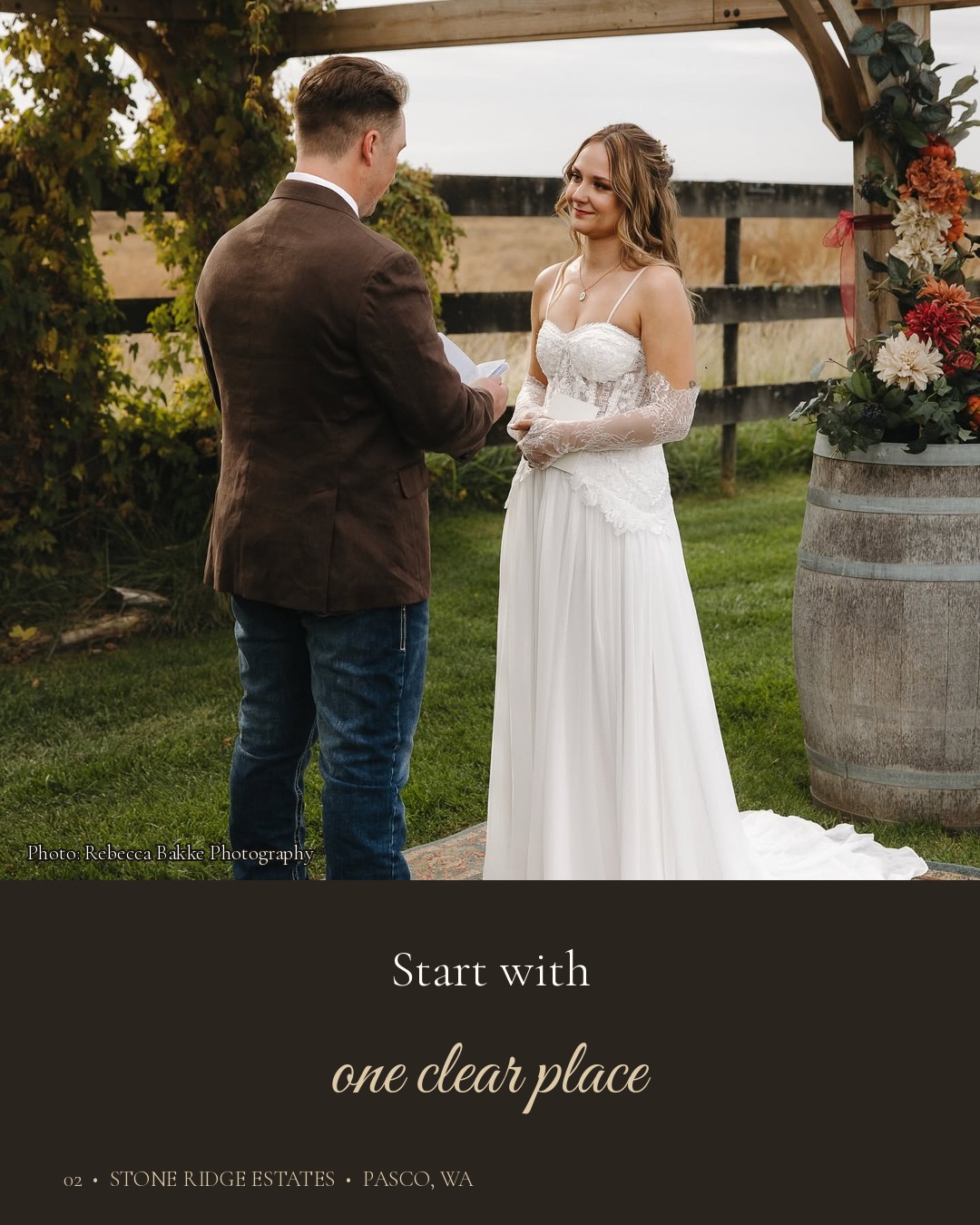 Real wedding at Stone Ridge Estates featured in Complimentary Wedding Website and RSVP Tools at Stone Ridge Estates