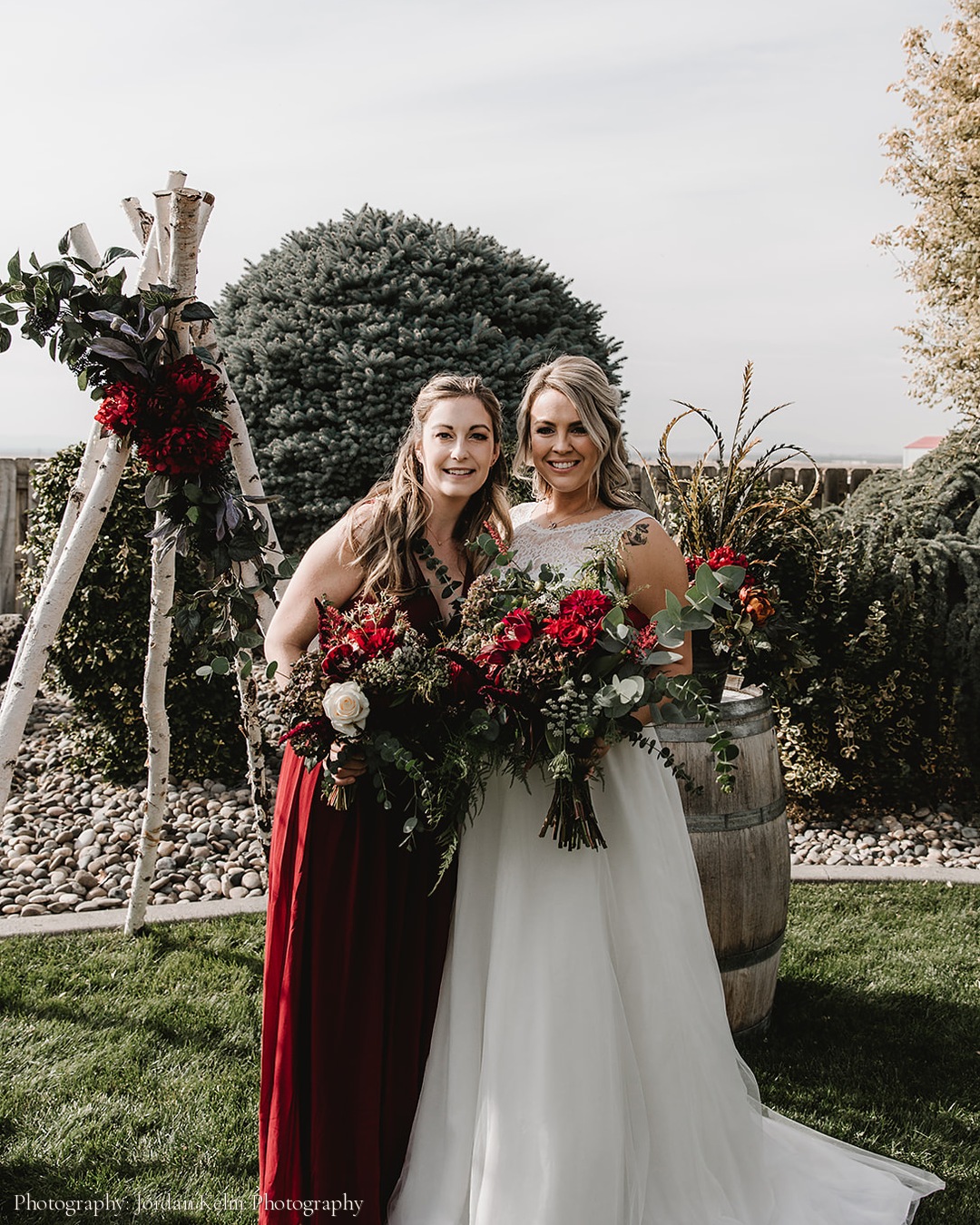 Real wedding at Stone Ridge Estates featured in Veils and Dress Trains in the Gardens at Stone Ridge Estates